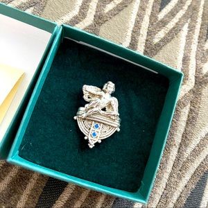 Vatican Library Collection silver tone Brooch